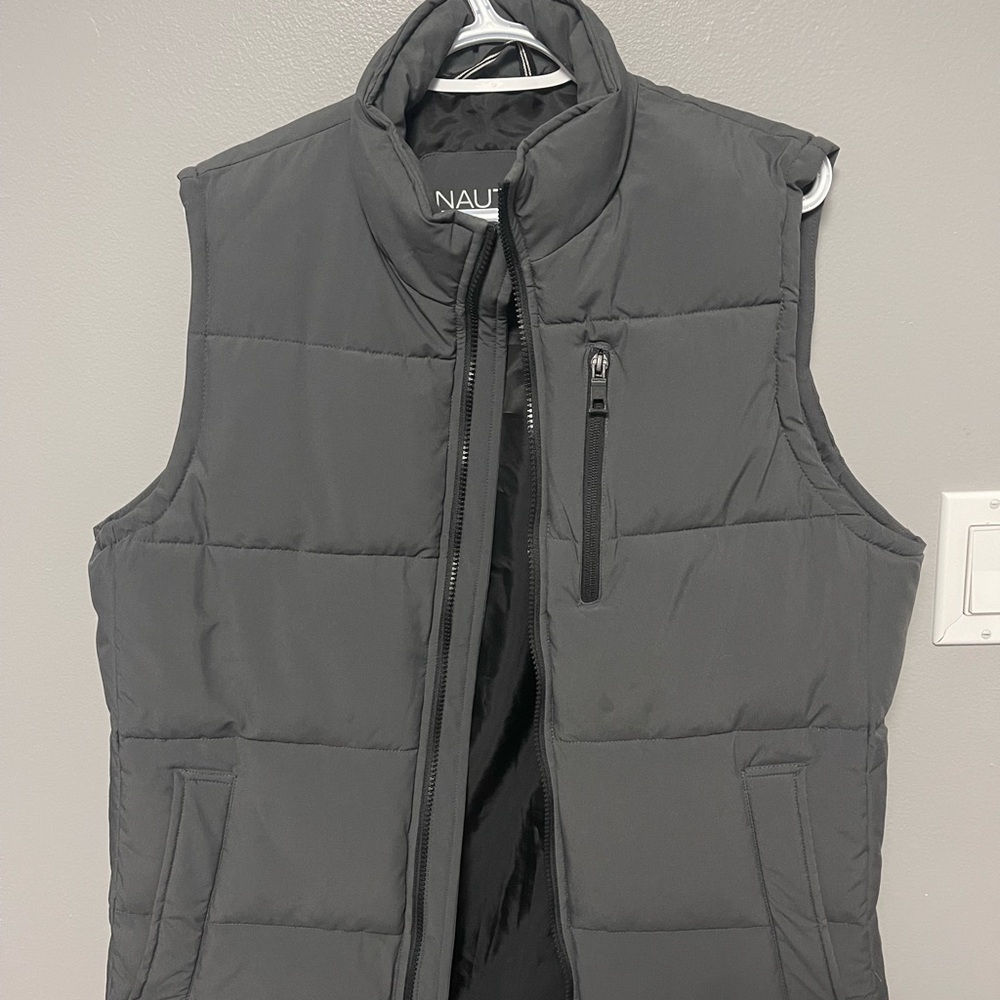 Nautica Men's Charcoal Quilted Vest